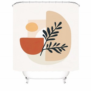 Teacup Leaves Shower Curtains for Bathroom Waterproof Fabric Bath Curtain Durable Soft Stylish Bathroom Decor 72x72 Inch - 1 of 1