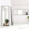 Randy 71"×32" Rectangle Oversized Full Length Mirror,Wall-Mounted Mirror with Aluminum Alloy Frame Flat Polished Edge-The Pop Home - 3 of 4