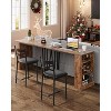 Whizmax 2-Person Dining Table Set - 16" Wide Cushioned Chairs & Flip-Top Extension, Bar Height Table for 2-4 People, Sturdy Kitchen Set - 4 of 4