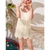 Girls Sheer Cover Dress Summer Beach Cover Up Dresses Crochet Beach Dress for Little Girl  Sleeveless Spaghetti Strap Sheer Beach Sheer Cover Up - 4 of 4