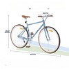 VisioGear Bicycles, Hybrid Bicycle with Single Speed, Bicycles for Men Women Adults, Commuter Bike with Adjustable Seat, Blue, 64.97"*24.41"*38.52" - 2 of 4