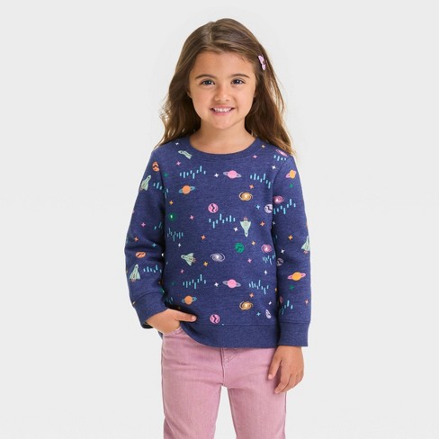 Girls' Zip-up Fleece Hoodie Sweatshirt - Cat & Jack™ : Target