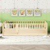 KTMBDW Twin/Full Floor Bed for Children, Sturdy Wood Montessori Bed Frame with High Security Barrier and Door, Montessori Floor Bed for Girls and Boys - 3 of 4