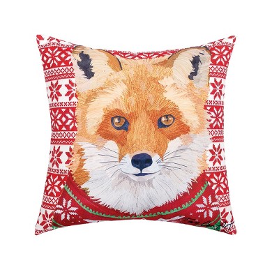 C&F Home 18" x 18" Ugly Sweater Fox Indoor/Outdoor Decorative Throw Pillow