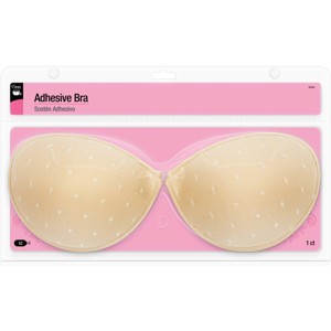 Dritz D Cup Adhesive Strapless Backless Bra Nude: Sticky Bra, Silicone Pasties, Hand Wash, Women's Undergarment - 1 of 4