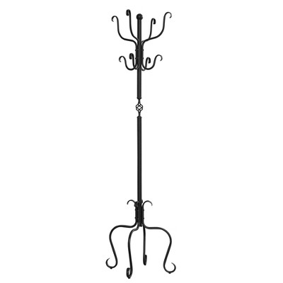 Coat Rack - Traditional Hammered Black Metal - EveryRoom