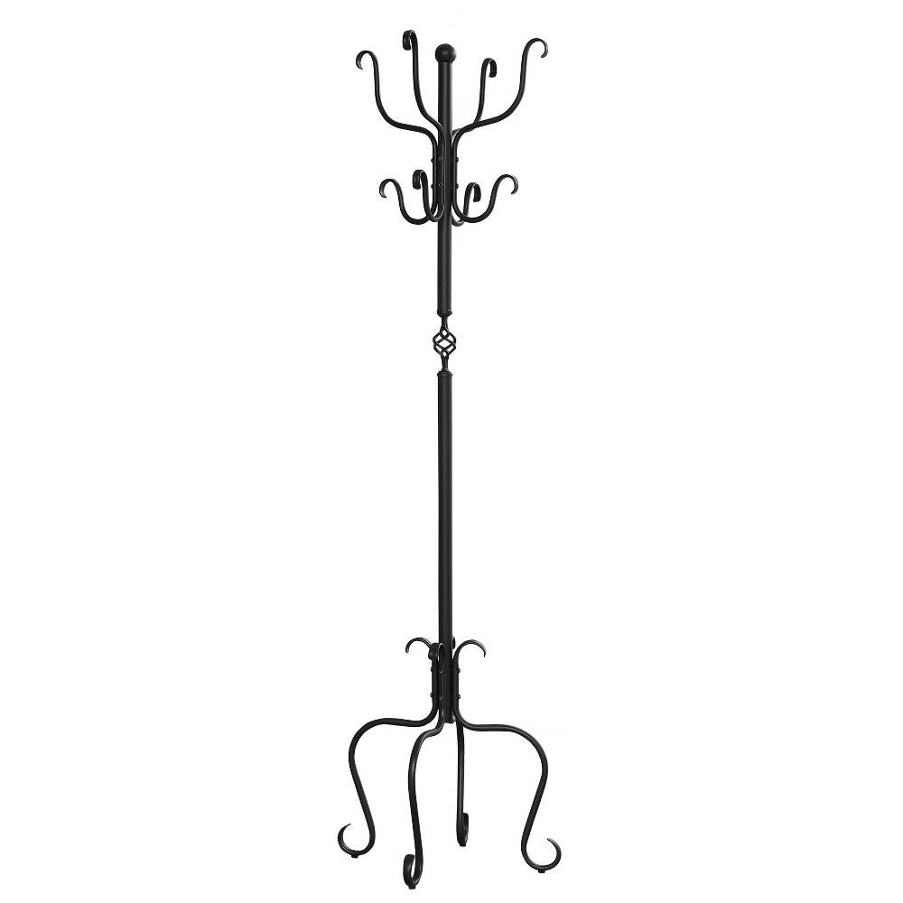 Photos - Other interior and decor Coat Rack - Traditional Hammered Black Metal - EveryRoom
