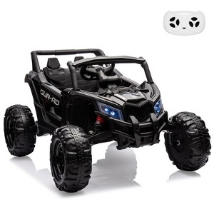 24V 2-Seater Kids Ride on Car with Remote Control, Lockable Doors, Music & LED Lights, Off-Road Electric UTV with Anti-Shock Design - 1 of 4