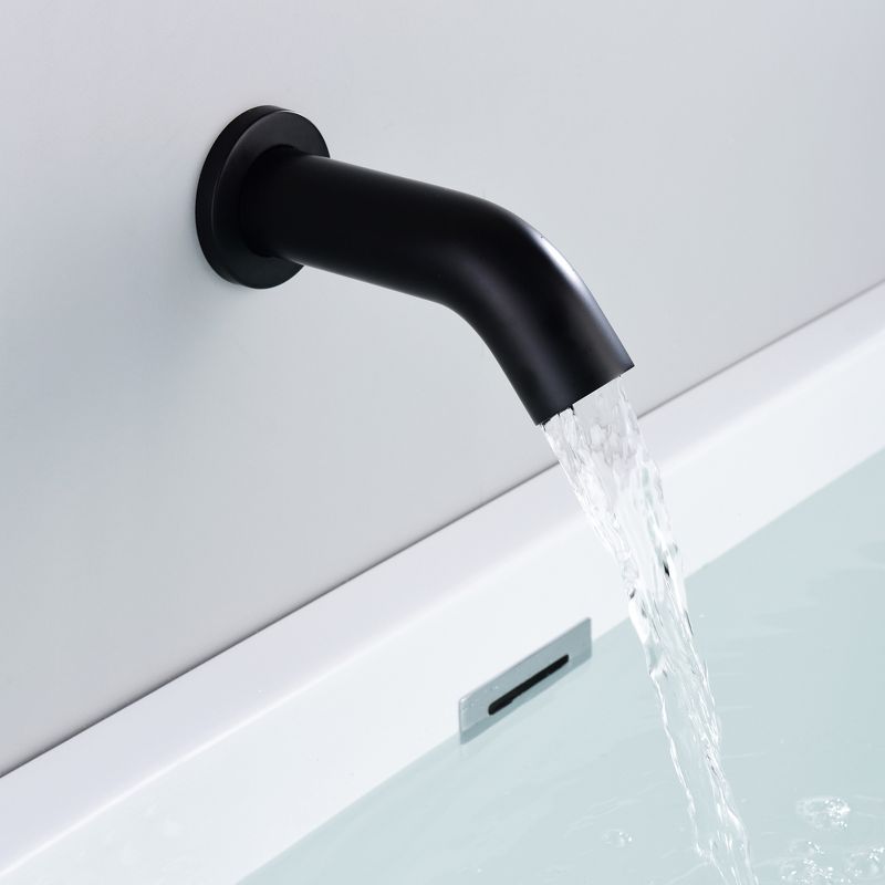 SUMERAIN Wall Mount Bathtub Faucet with Hand Shower, Matte Black 3 Handle Tub Shower Faucet, 5 of 10