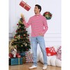 Lars Amadeus Men's Long Sleeves Contrast Color Basic Pullover Striped Turtleneck T-Shirts - 4 of 4