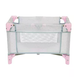 Perfectly Cute Star Print Folding Crib for Baby Doll