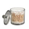 Trio Home Storage Versatile Organizer Holder With Lid For Cotton Ball, Q-Tip, Pads, Floss, Bathroom, Makeup, Vanity, Household - 2 of 4