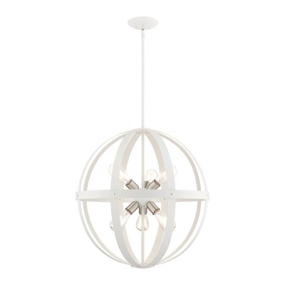 Livex Lighting Stoneridge 6 - Light Pendant in  Textured White