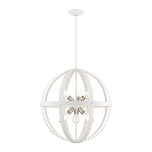 Livex Lighting Stoneridge 6 - Light Pendant in  Textured White - 1 of 1