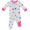 Pinkfong Baby Shark 2 Pack Zip Up Sleep N' Play Coveralls Pink / Gray - 3 of 4