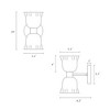 LNC Jalebess 5.1-in W 2-Lights  Luxury and Glam Polished Gold Modern/Contemporary  Wall Lights - 3 of 4