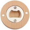 Unique Bargains Bottle Opener Magnetic Beer Opener Beech Wood Light Brown 2.56"x0.59" 1 Pcs - 4 of 4