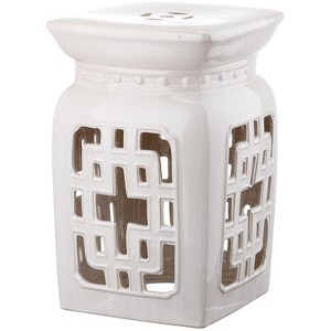 Beijing Filigree Garden Stool - ACS4538 - Indoor/Outdoor - Safavieh - 1 of 2