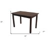 HomeRoots 48" Raw Umber Solid Wood Dining Table - 3 of 4