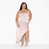 Women's Satin Asymmetrical Maxi A-Line Dress - Wild Fable™ - 2 of 3