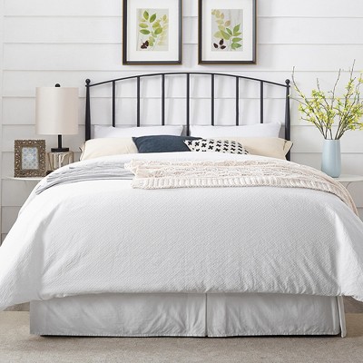 Whitney Black Metal Full-Queen Upholstered Headboard