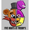Five Nights at Freddy's Zip Face Character Heads Youth Boys Heather Grey Hoodie - 2 of 2