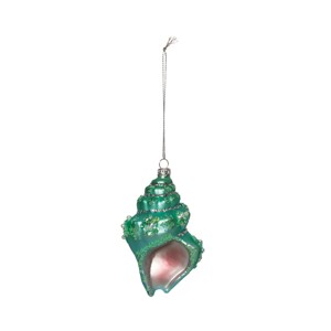 Gallerie II Green Shell Glass Ornament - 1 of 3