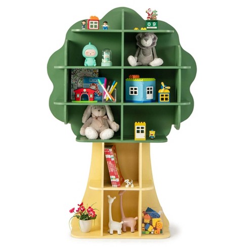 Costway Tree Bookcase Kids 6-tier Toy Storage Organizer With Open ...