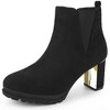 Perphy Women's Platform Round Toe Chunky Heels Ankle Chelsea Boots - 3 of 4