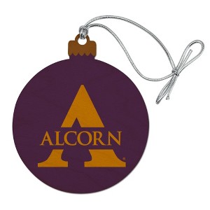 Alcorn Primary Logo Wood Christmas Tree Holiday Ornament - 1 of 4