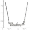 Black Bow Jewelry 14k White Gold Ohio State Buckeyes NCAA Necklace 18 Inch - 2 of 3