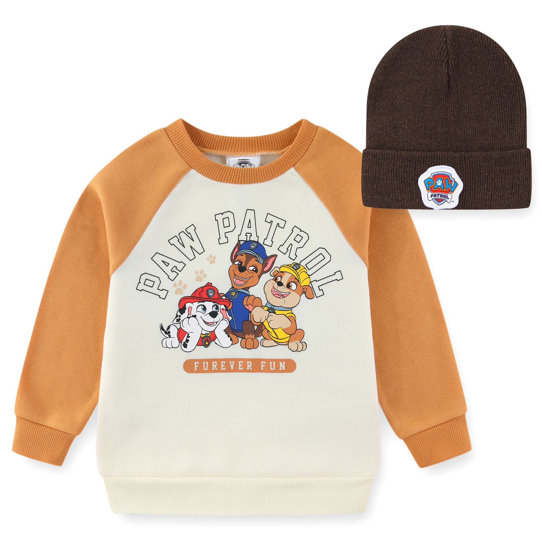 Paw Patrol Boys Sweatshirt and Beanie 2 Pc Set for Toddler to Big Kids