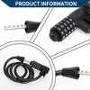 Unique Bargains Extended Bicycle Padlock Spiral Cable Lock Resettable 5 Digit Bike Lock Black - 2 of 4