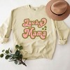 Simply Sage Market Women's Graphic Sweatshirt Lucky Mama Retro Clovers - 3 of 4