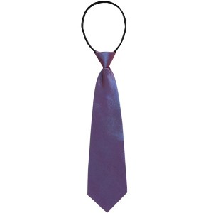 Allegra K Men's Pre Tied Formal Casual Zipper Solid Color Adjustable 8cm-wide Tie - 1 of 4