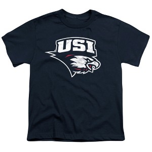 University Of Southern Indiana Distressed Primary Logo Kids T-Shirt For Youth Navy - 1 of 4