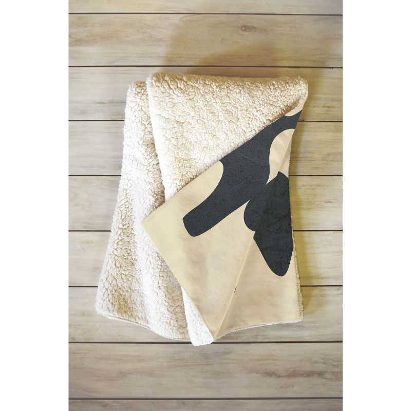 Nadja Modern Abstract Shapes 1 60" x 50" Fleece Throw Blanket - Deny Designs, 2 of 3