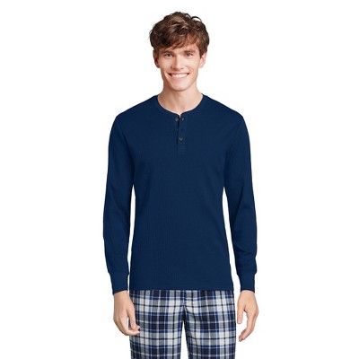 Lands' End Men's Knit Rib Pajama Henley