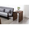 Burnham Home Parker End Table Natural - Boraam: Fir Wood, U-Shaped, Wireless Charger - 2 of 4