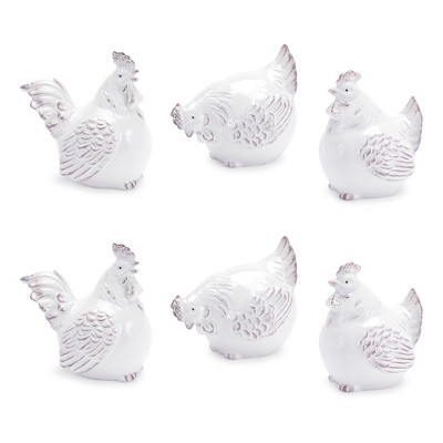 Ceramic Chicken Decor (Set of 6)