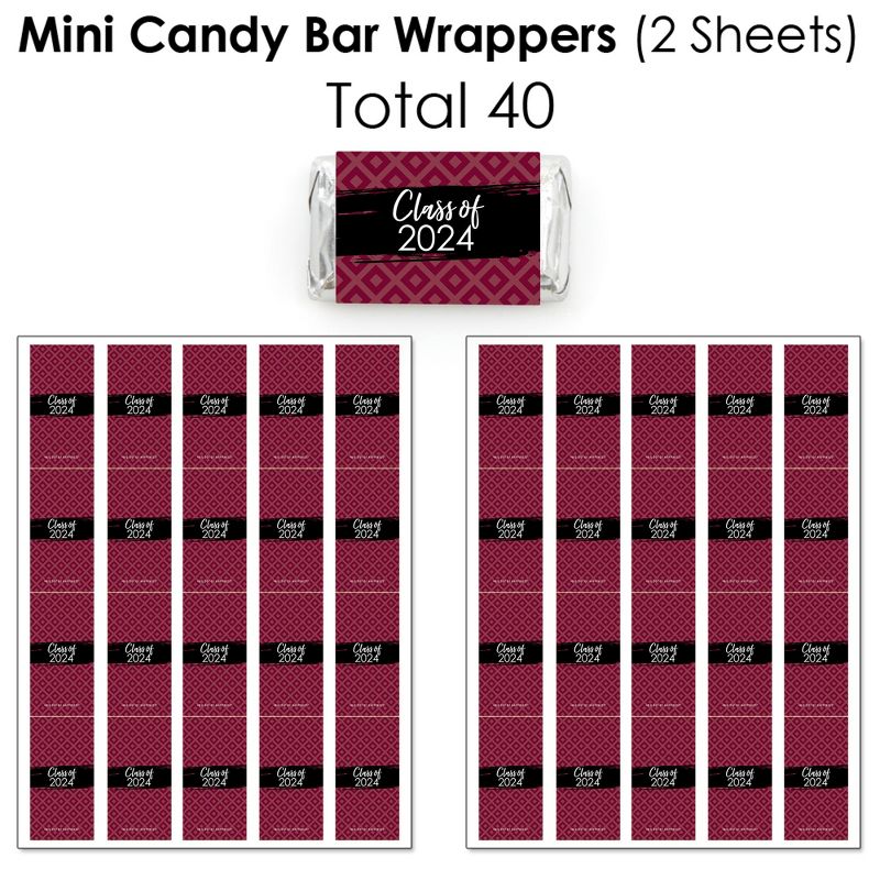 Big Dot of Happiness 2024 Maroon Graduation Party Candy Favor Sticker Kit - 304 Pieces, 3 of 9