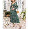LXT-Women's Tiered Ruffle Hem Maxi Dress with Belt for Baby Shower - 4 of 4