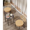 3 Piece Patio Bistro Set, Outdoor Wicker Chairs with Table, Rattan Patio Furniture Set for Outdoor, Patio, Deck, Backyard - 3 of 4