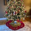 Northlight 48-Inch Gold and Burgundy Velvet Christmas Tree Skirt - 2 of 3