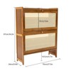 YIYIBYUS Rattan Shoe Cabinet with 2 Flip Drawers Entrance Free Standing Shoe Rack - 4 of 4