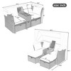 JUJABU 2-Seater Outdoor Patio Loveseat Sofa Set with Foldable Awning and Cushions for Garden, Balcony, Poolside - 3 of 4