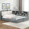 NicBex Full Platform Bed 81" L Modern Wooden Bed Frame with Storage Headboard, Shelves, Drawers for Bedroom, Guest Room, No Box Spring Required - 2 of 4