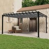 vidaXL Gazebo with Louvered Roof 9.8'x13.1' Anthracite Fabric and Aluminum - 2 of 4