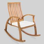 Cayo Acacia Wood Outdoor Patio Rocking Chair - Christopher Knight Home