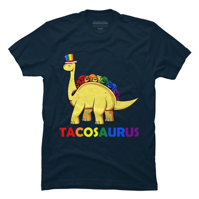 Adult Design By Humans Tacos Dinosaur Tacosaurus Rainbow Pride By JuTrading T-Shirt